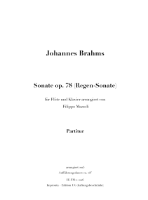 Sonate op. 78 (Regen-Sonate) -  Johannes Brahms image