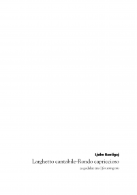 Larghetto cantabile-Rondo capriccioso image