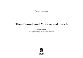 Then Sound, and Motion, and Touch image
