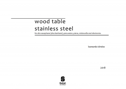 wood table    stainless steel image