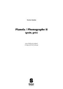 Pianola / Phonographe II image