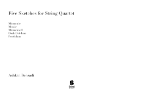 Five Sketches for String Quartet image