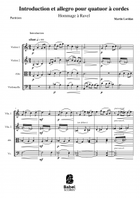 Introduction et allegro pour quatuor à cordes image