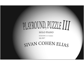 Playground, Puzzle III - solo piano image