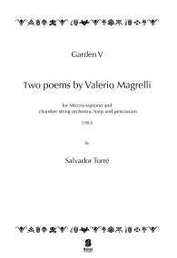 Two poems by Valerio Magrelli- Salvador Torre image