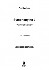 Symphony no 3 “Forms of Opinion” image