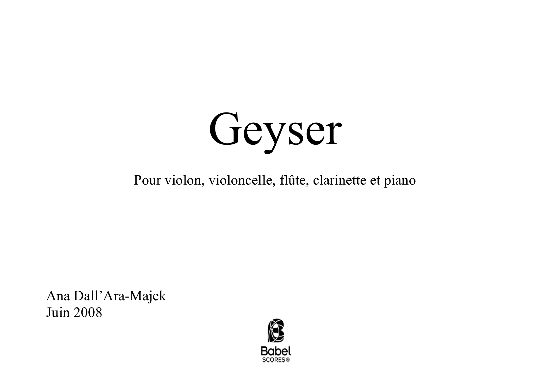 Geyser score