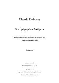 Six Épigraphes Antiques de Claude Debussy