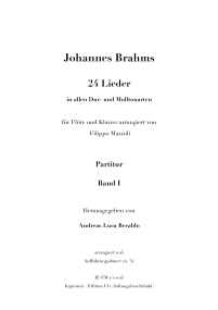 24 Lieder Band I - Johannes Brahms