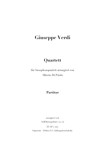 Quartett -  Giuseppe Verdi
