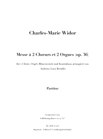 Messe a 2 Choeurs et 2 Orgues -  Charles-Marie Widor image