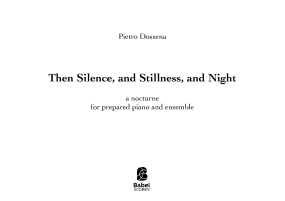 Then Silence, and Stillness, and Night image