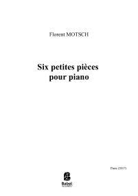 Six petites pieces pour piano image