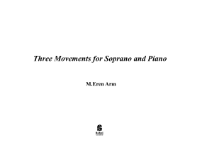 Three Movements For Soprano And Piano image