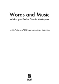 Words and Music, instrumental suite image
