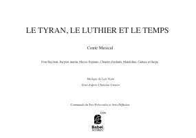Le Tyran, le Luthier et le Temps image