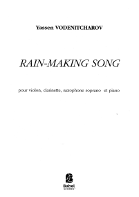 RAIN-MAKING SONG