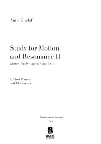 Study for Motion and Resonance II