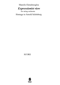 Expressionist view Homage to Arnold Schönberg