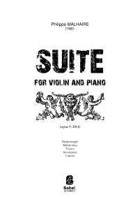 Suite for violin and piano image
