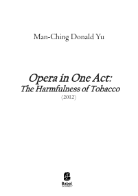 Opera in one act: The Harmfulness of Tobacco