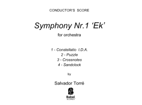 Symphony Nr.1 ‘Ek’