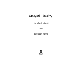 Omeyotl - Duality for Contrabass