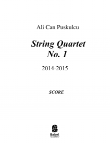 String Quartet No. 1 image