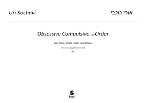 Obsessive compulsive [dis] Order
