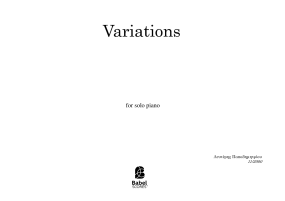 Variations for solo piano image