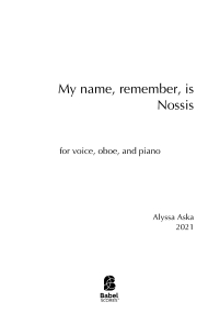 remember, my name is nossis