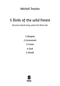 Five Birds of the Wild Forest