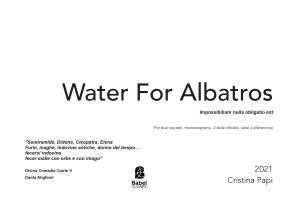 WATER FOR ALBATROS image