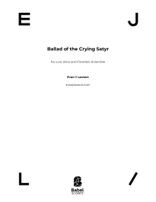 Ballad of the Crying Satyr image