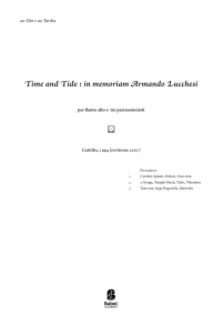Time and Tide : in memoriam Armando Lucchesi