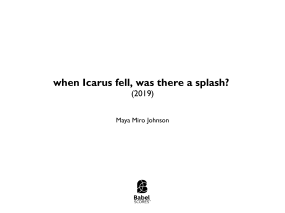 when icarus fell, was there a splash? image